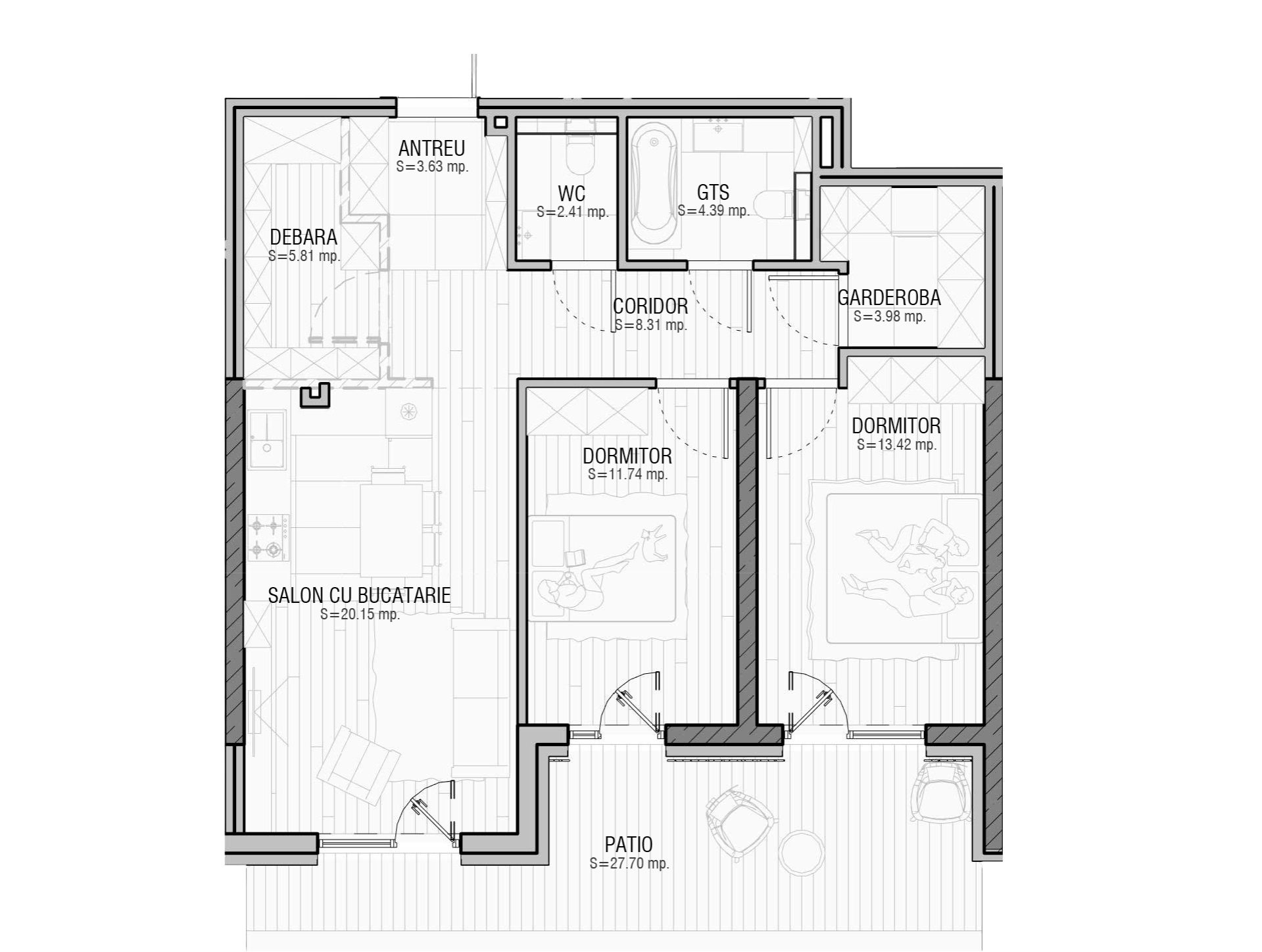 Apartament 82.14 m²