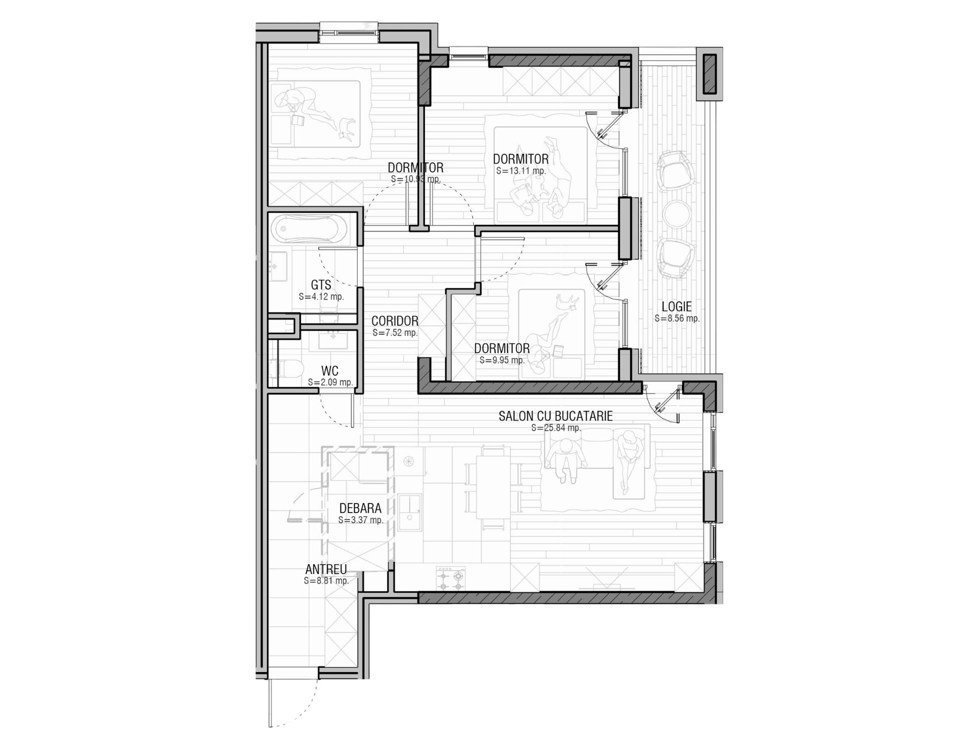 Apartament 90 m²