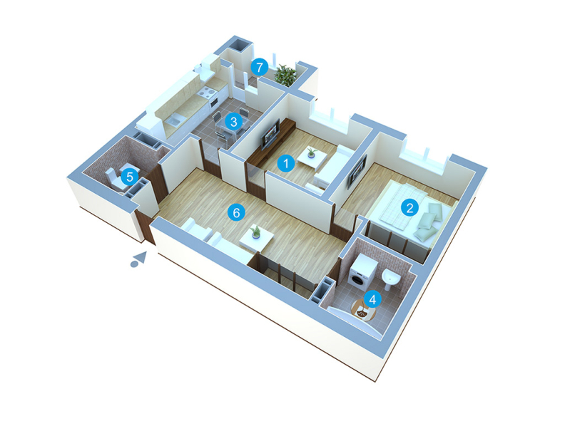Planimetrie · 2 camere · 67.2 m²
