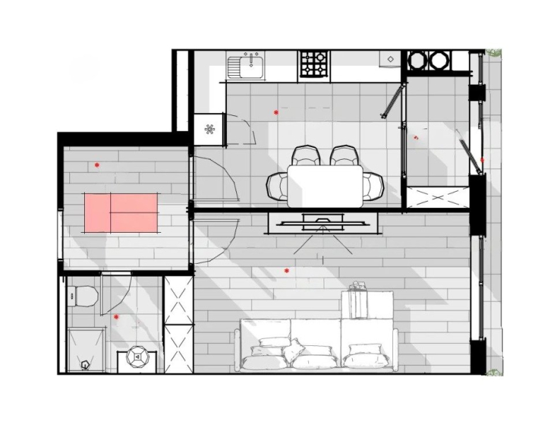 1 cameră 42.5 m²