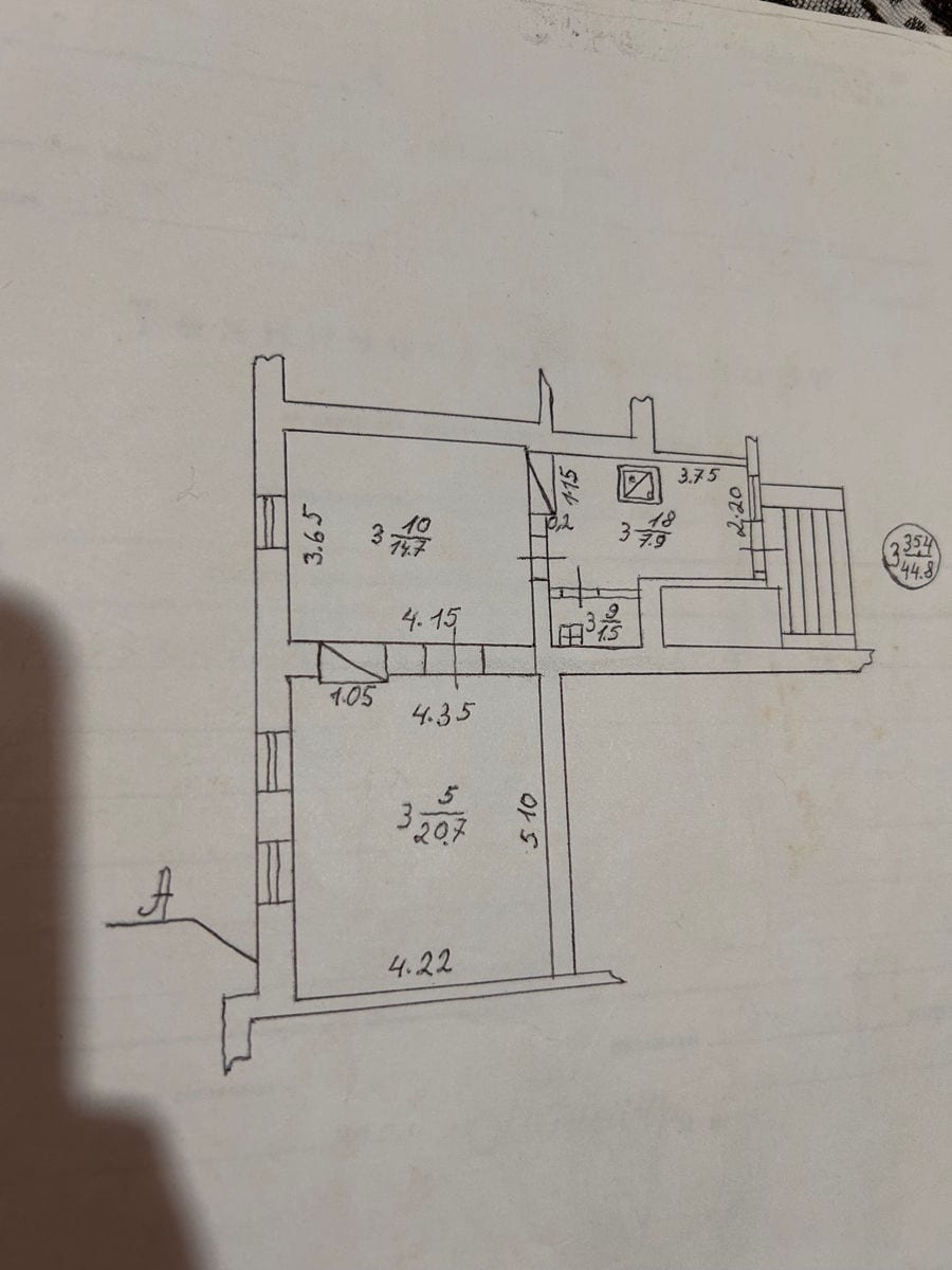 Apartament cu 2 camere, 44 m², Chișinău