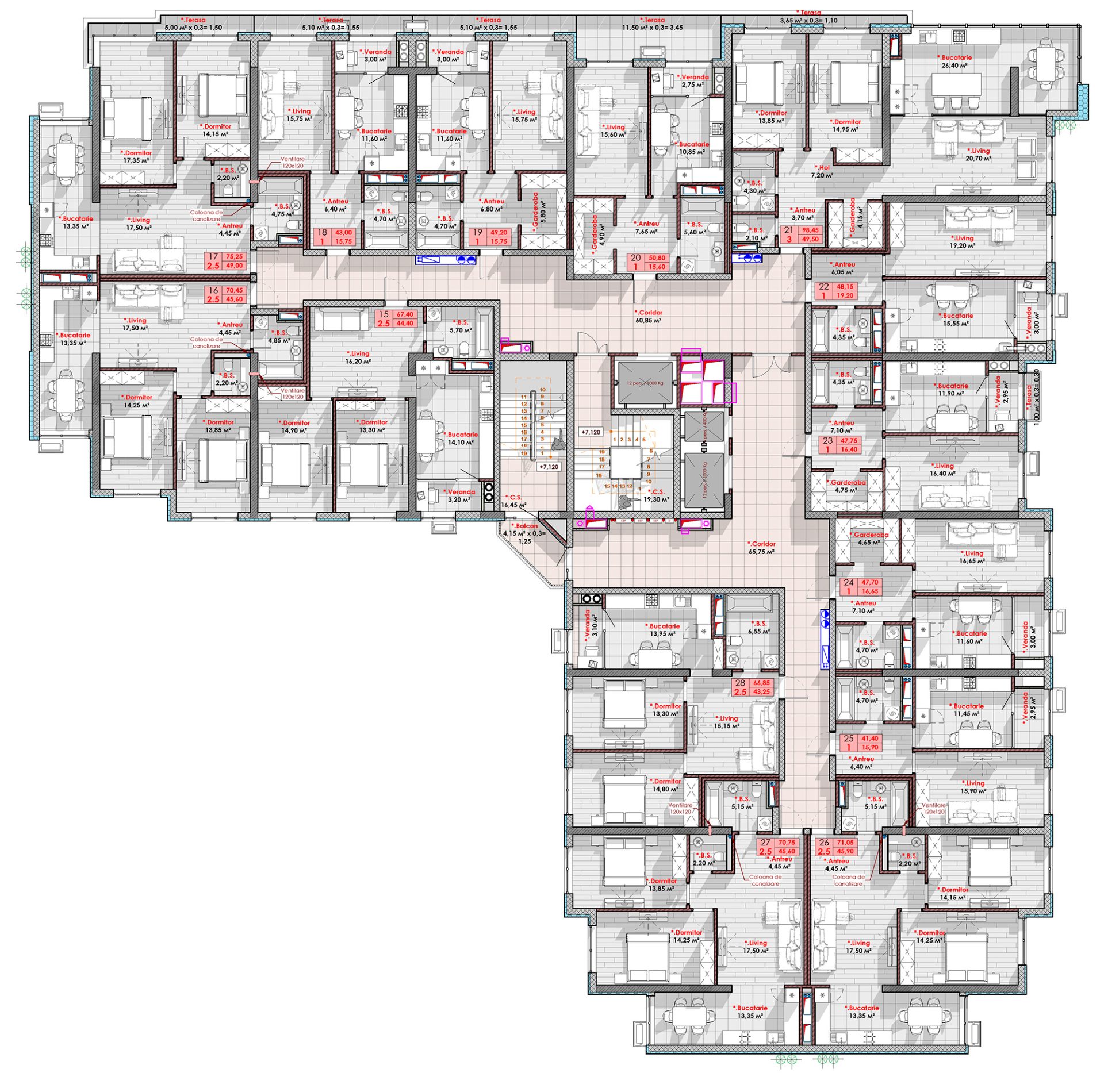 Amplasare pe etaj · 1 cameră · 47 m²