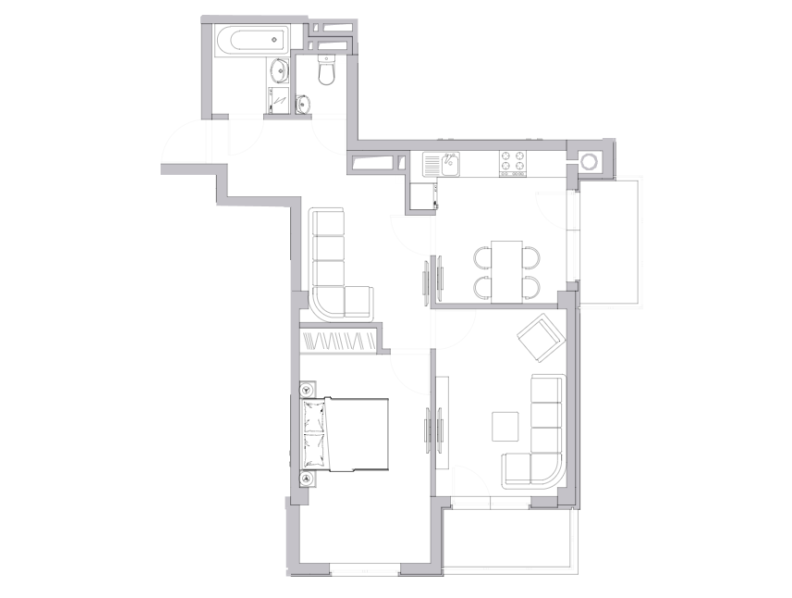 Planimetrie · Apartament · 64.47 m²