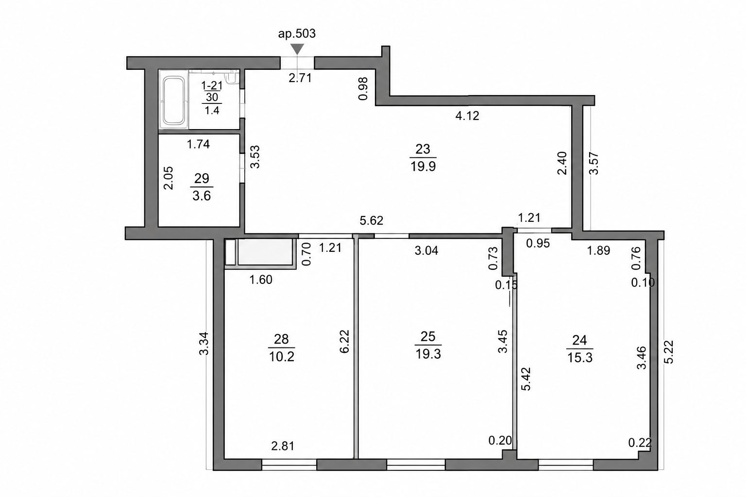 Spre vânzare apartament cu 2 camere și living | 75 m² | Buiucani, str. Vasile Lupu, 28/B
