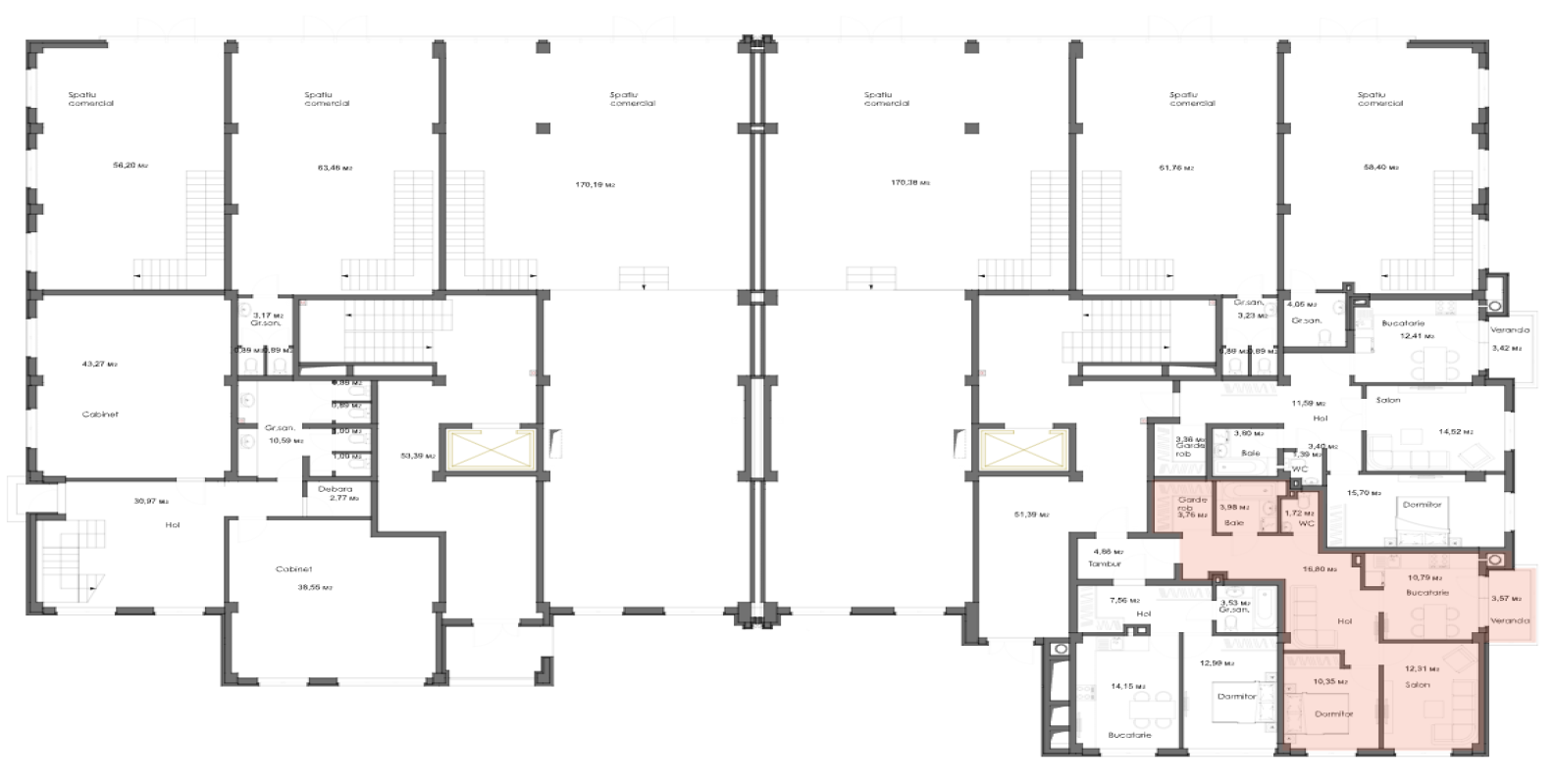 Amplasare pe etaj · Apartament · 63.28 m²