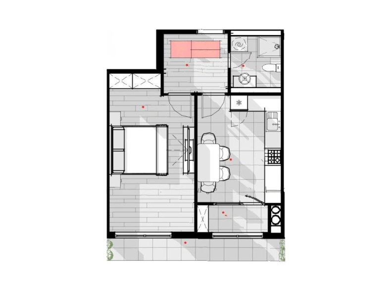 1 cameră 44.5 m²