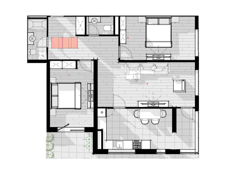 3 camere 89.75 m²
