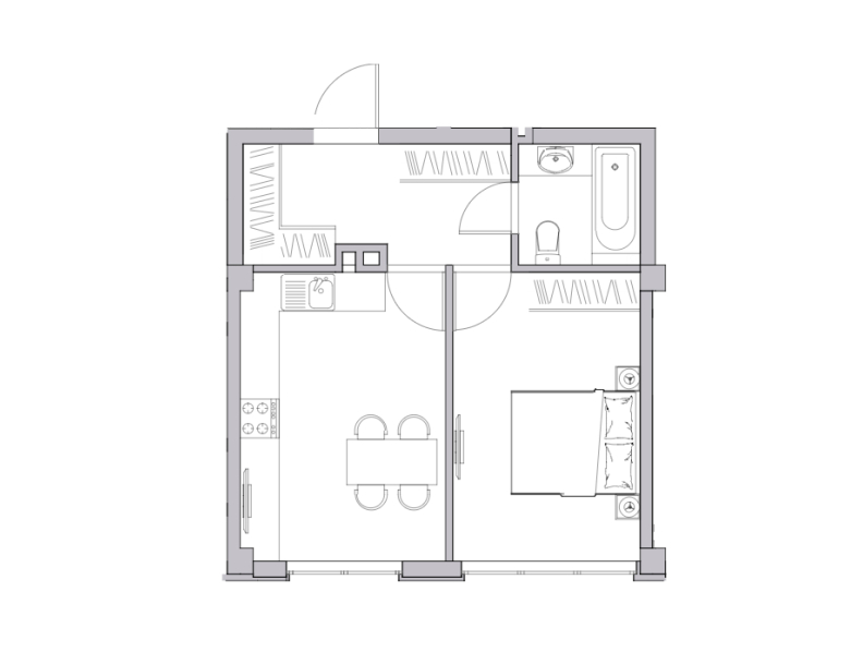 Planimetrie · Apartament · 32.23 m²