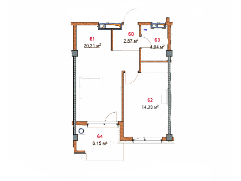 Apartamente 75.56 m²