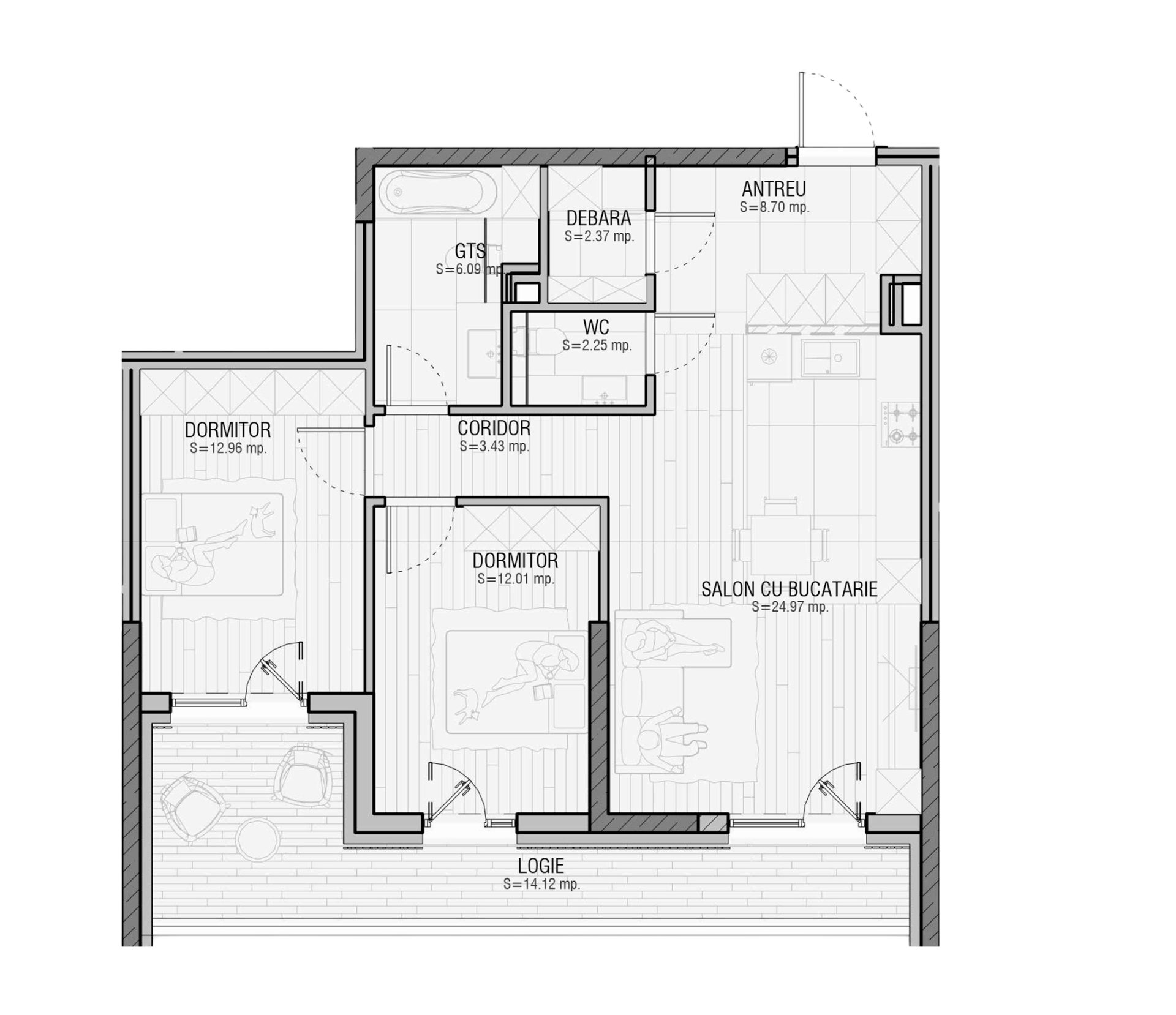 Apartament 80 m²