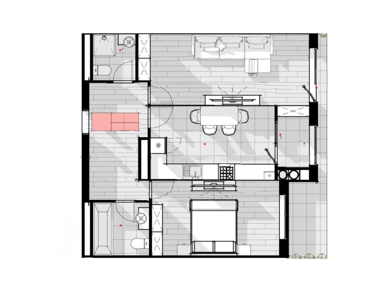 2 camere 69.8 m²