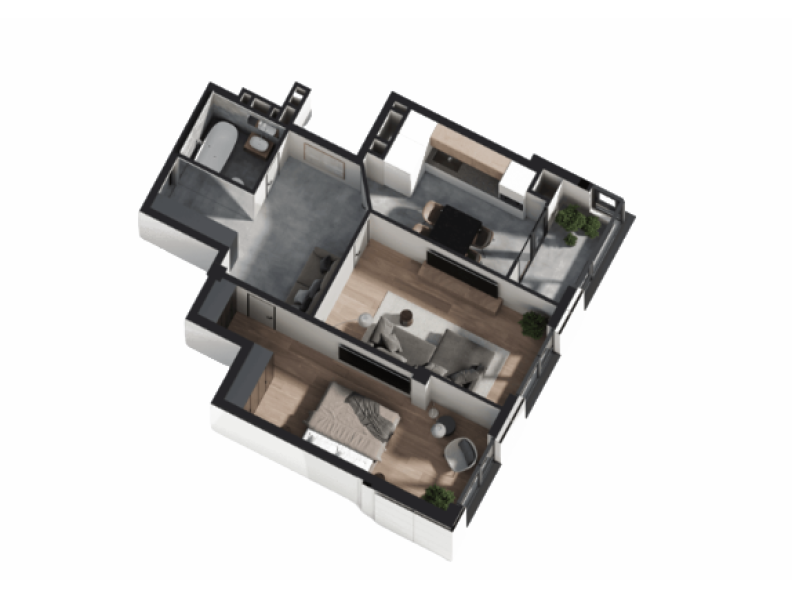 2 camere 69.01 m²