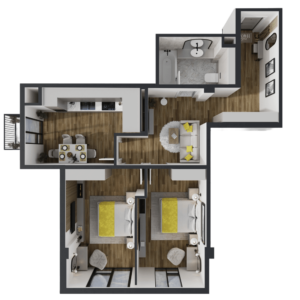Planimetrie · Apartament · 59.2 m²