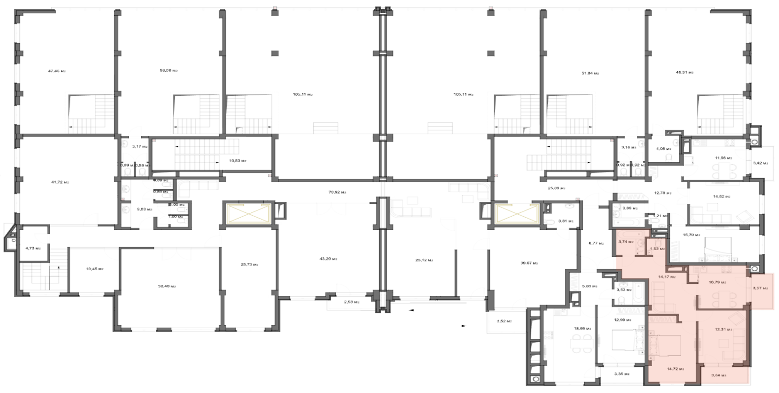 Amplasare pe etaj · Apartament · 64.47 m²