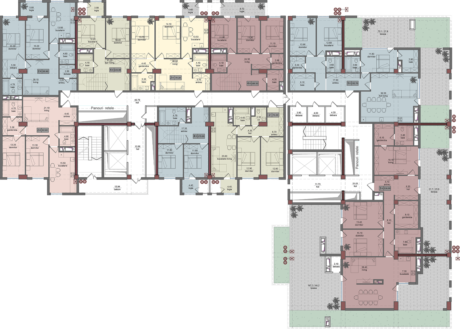 Amplasare pe etaj · 4 camere · 227 m²