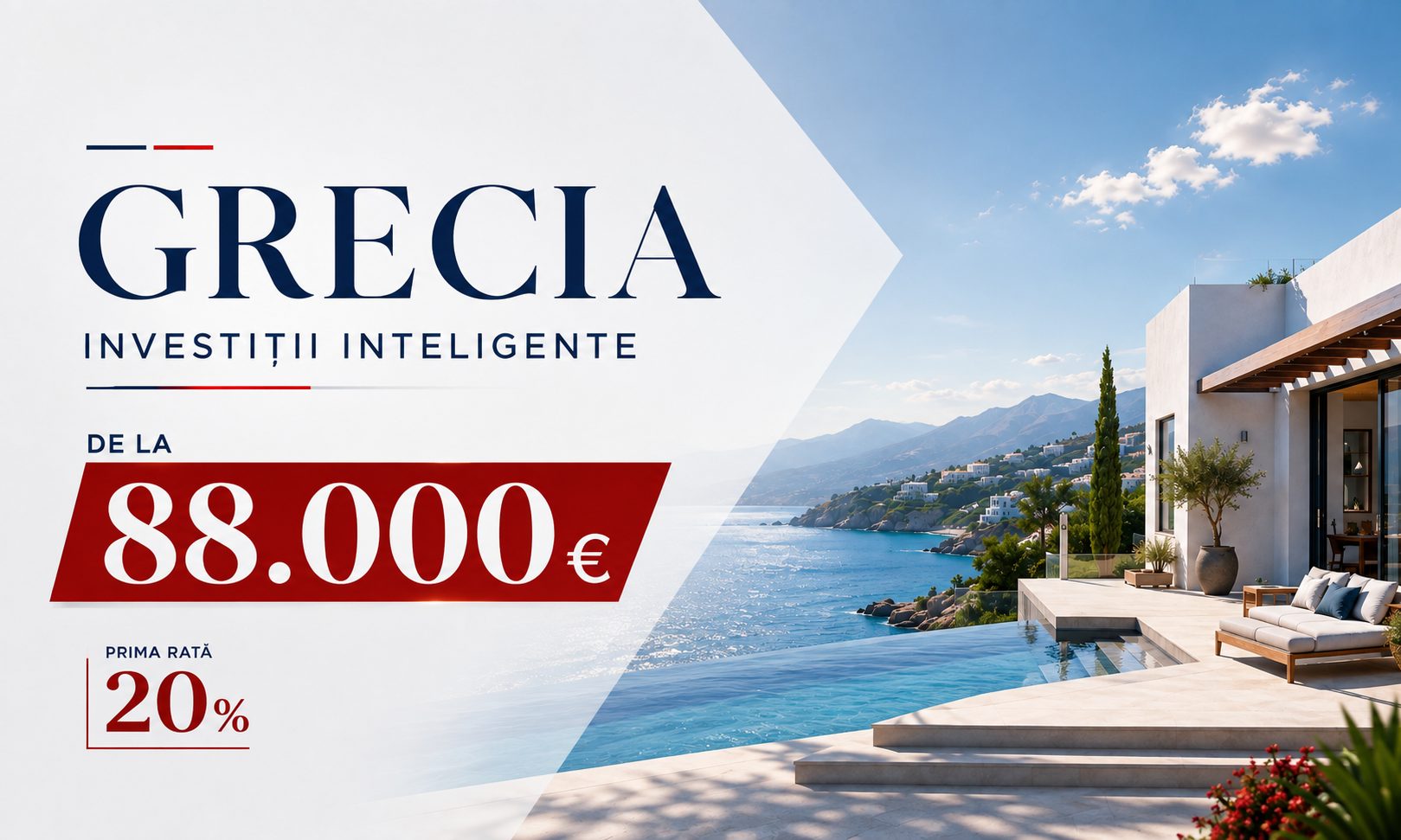 Investiții imobiliare în Grecia de la 88.000 €