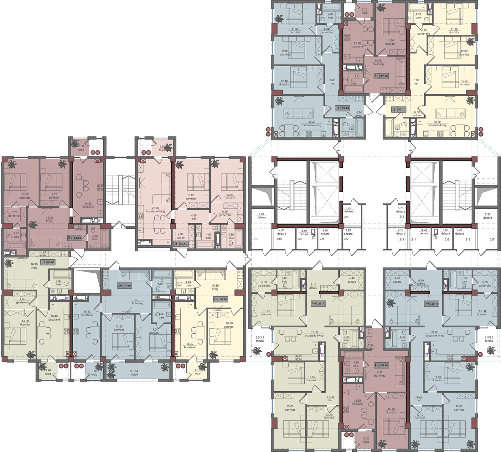 Amplasare pe etaj · 4 camere · 129 m²