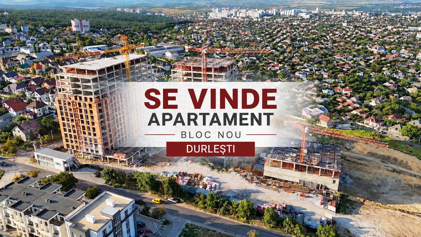 Apartament cu 3 camere, 80 m², Durlești